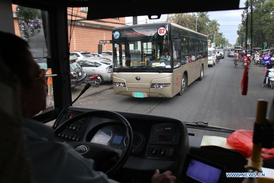 CAMBODIA-PHNOM PENH-CHINESE YUTONG BUSES