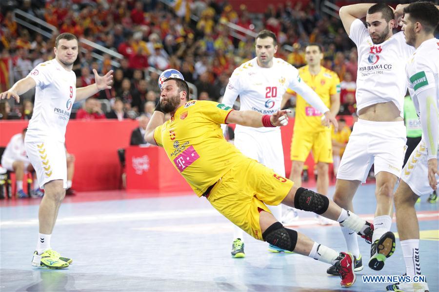 (SP)CROATIA-ZAGREB-HANDBALL-EHF EURO 2018-MKD VS MNE