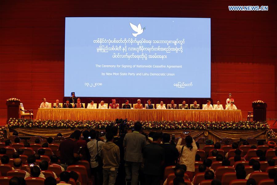 MYANMAR-NAY PYI TAW-NATIONWIDE CEASEFIRE ACCORD-SIGNING CEREMONY