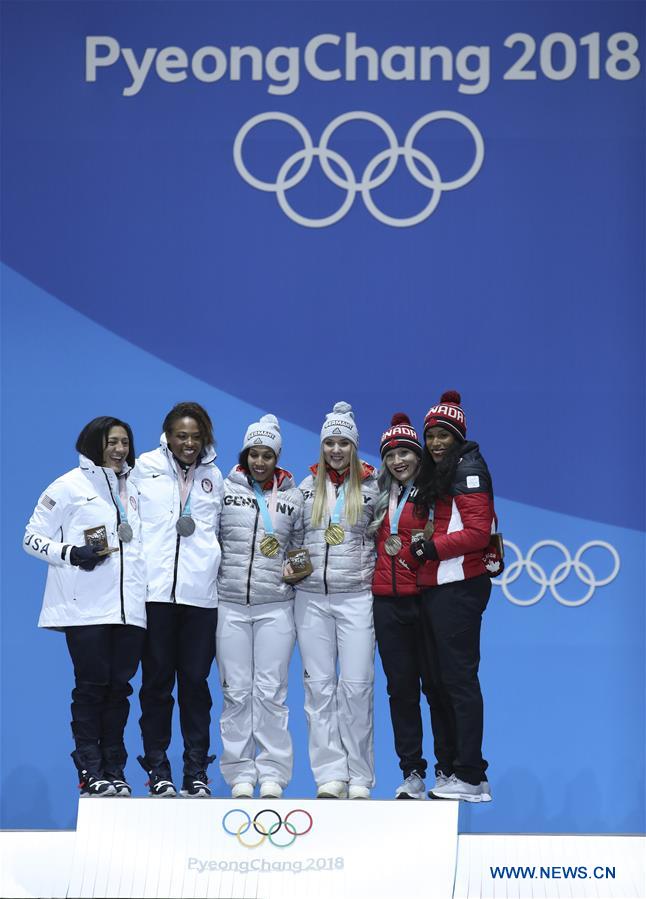 (SP)OLY-SOUTH KOREA-PYEONGCHANG-BOBSLEIGH-WOMEN-MEDAL CEREMONY