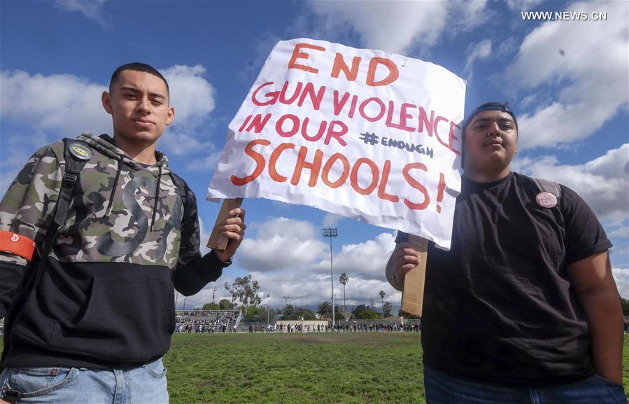 U.S.-LOS ANGELES-STUDENTS-NATIONAL SCHOOL WALKOUT-GUN VIOLENCE