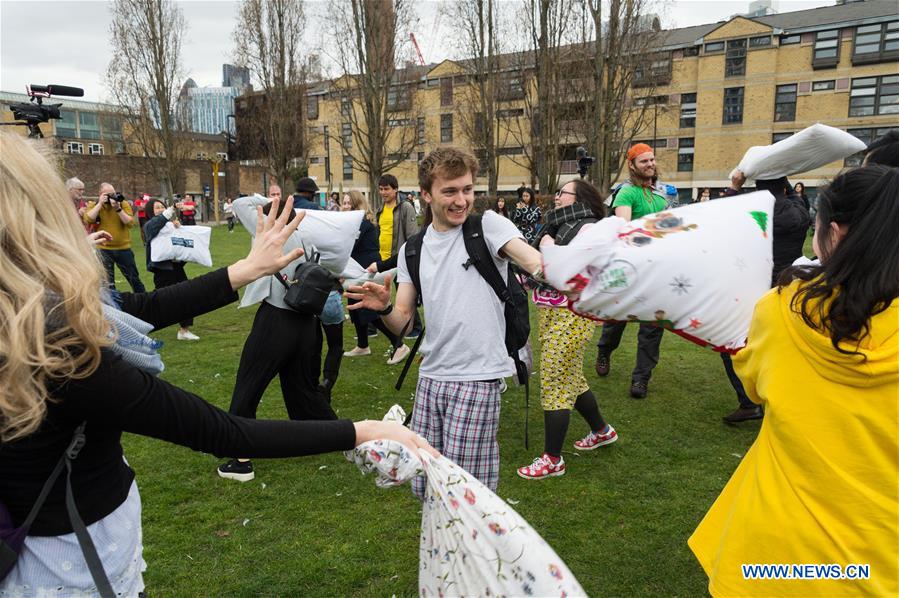 BRITAIN-LONDON-INTERNATIONAL PILLOW FIGHT DAY