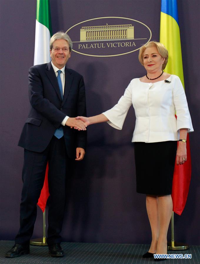 ROMANIA-BUCHAREST-ITALY-PM-VISIT