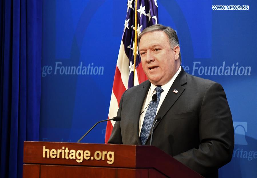 U.S.-WASHINGTON D.C.-POMPEO-IRAN-SPEECH