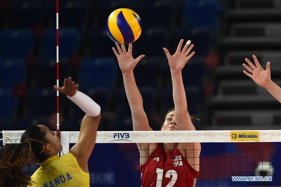 (SP)CHINA-JIANGMEN-FIVB VOLLEYBALL NATIONS LEAGUE 2018-WOMEN-USA VS BRAZIL (CN)