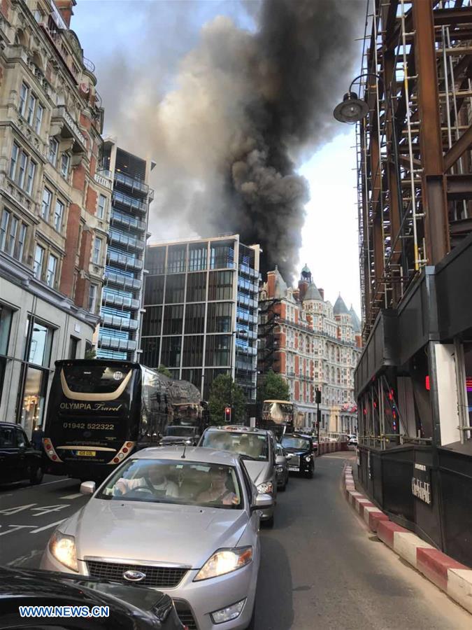 BRITAIN-LONDON-HOTEL-FIRE