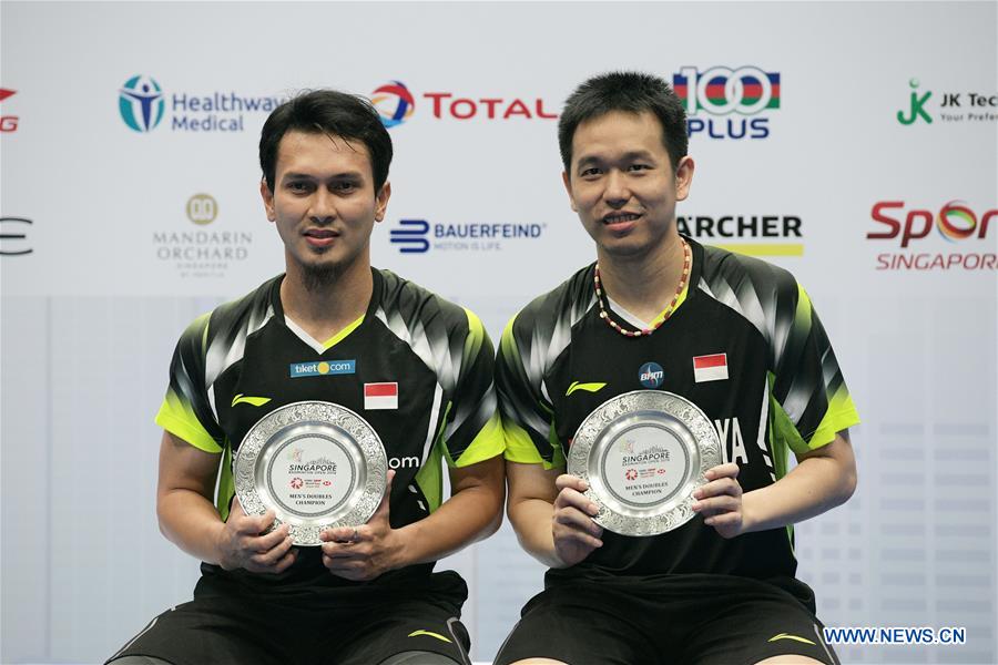 (SP)SINGAPORE-BADMINTON-SINGAPORE OPEN-MEN'S DOUBLE-FINAL