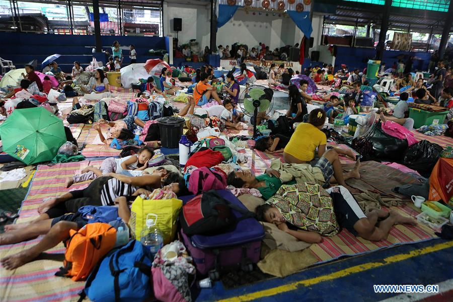 PHILIPPINES-QUEZON CITY-TROPICAL STORM YAGI-EVACUATION CENTER