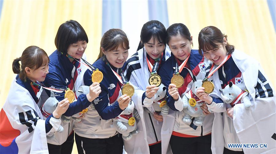 (SP)INDONESIA-PALEMBANG-ASIAN GAMES-BOWLING-WOMEN'S TEAM OF SIX