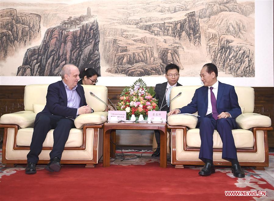 CHINA-ARGENTINA-CAI MINGZHAO-HERNAN LOMBARDI-MEETING (CN) 