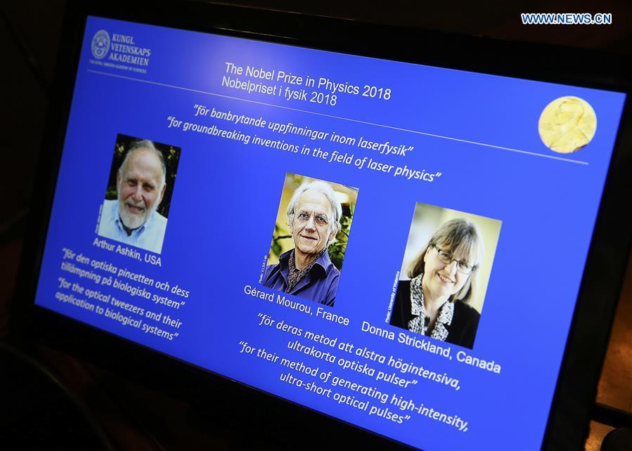 SWEDEN-STOCKHOLM-NOBEL PRIZE-PHYSICS