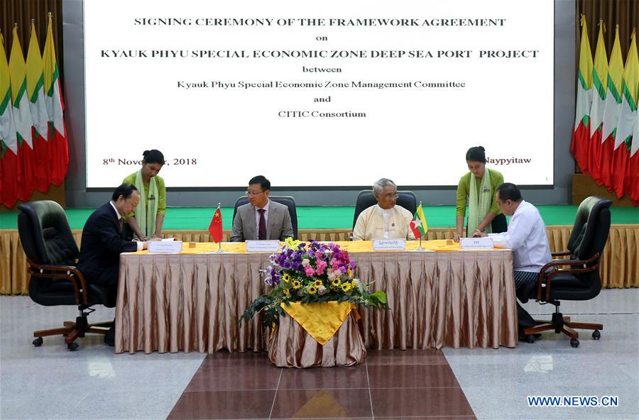 MYANMAR-NAY PYI TAW-CHINA-SIGNING CEREMONY