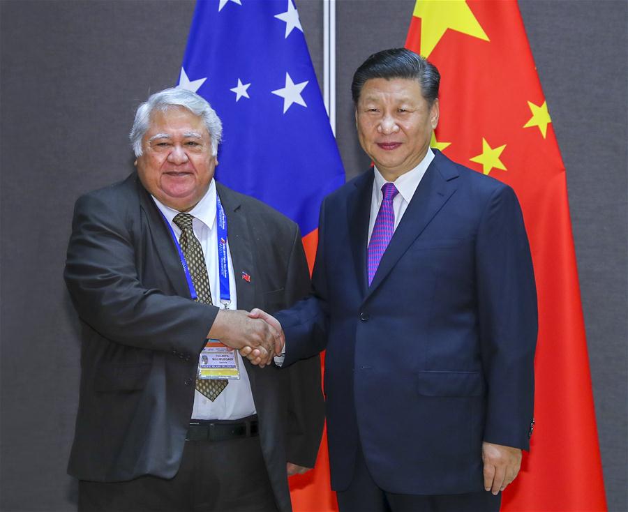 PAPUA NEW GUINEA-CHINA-XI JINPING-LEADERS OF PACIFIC ISLAND NATIONS-MEETING 