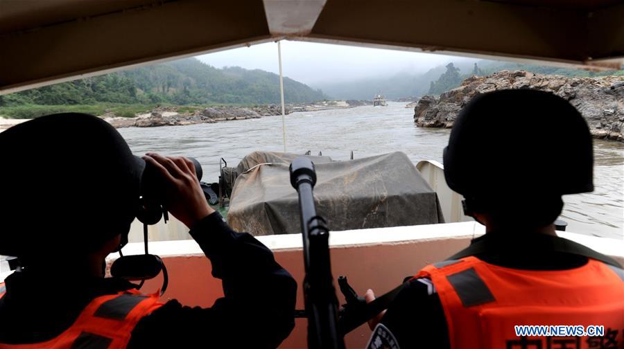 CHINA-LAOS-MYANMAR-THAILAND-MEKONG RIVER-JOINT PATROL