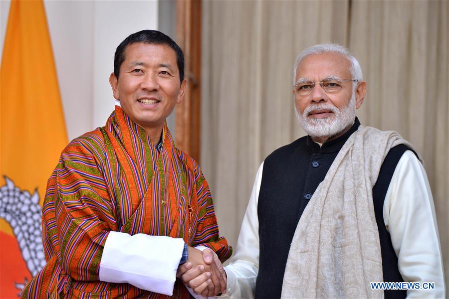 INDIA-NEW DELHI-BHUTAN-PM-MEETING