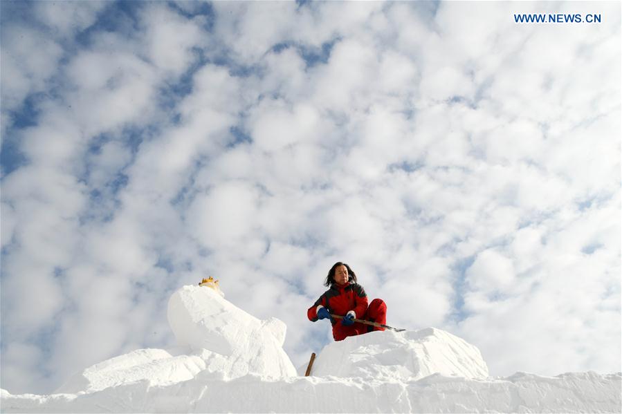 CHINA-HEILONGJIANG-HARBIN-SNOW SCULPTURE COMPETITION (CN)