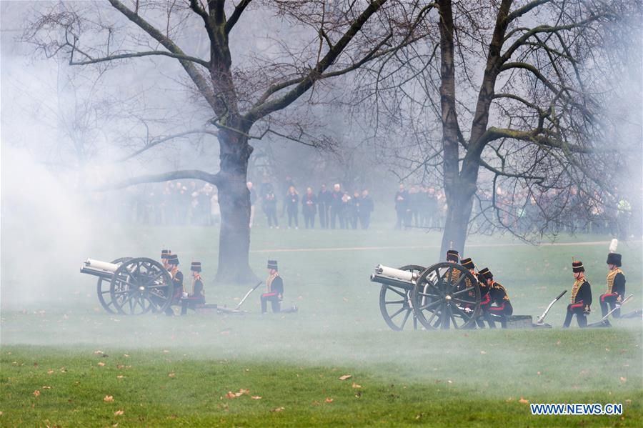 BRITAIN-LONDON-ACCESSION DAY-QUEEN ELIZABETH II-ROYAL GUN SALUTES