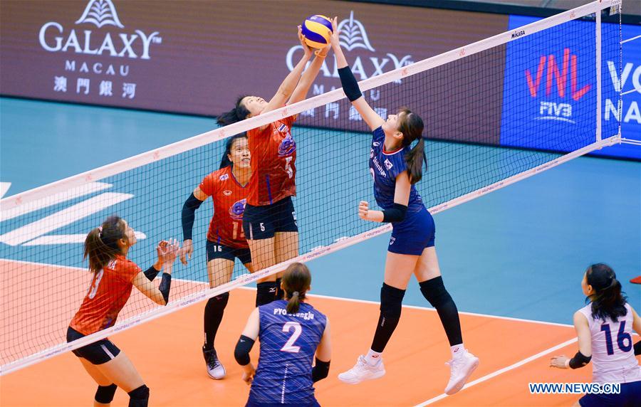 (SP)CHINA-MACAO-VOLLEYBALL-NATIONS LEAGUE-KOR VS THA (CN)