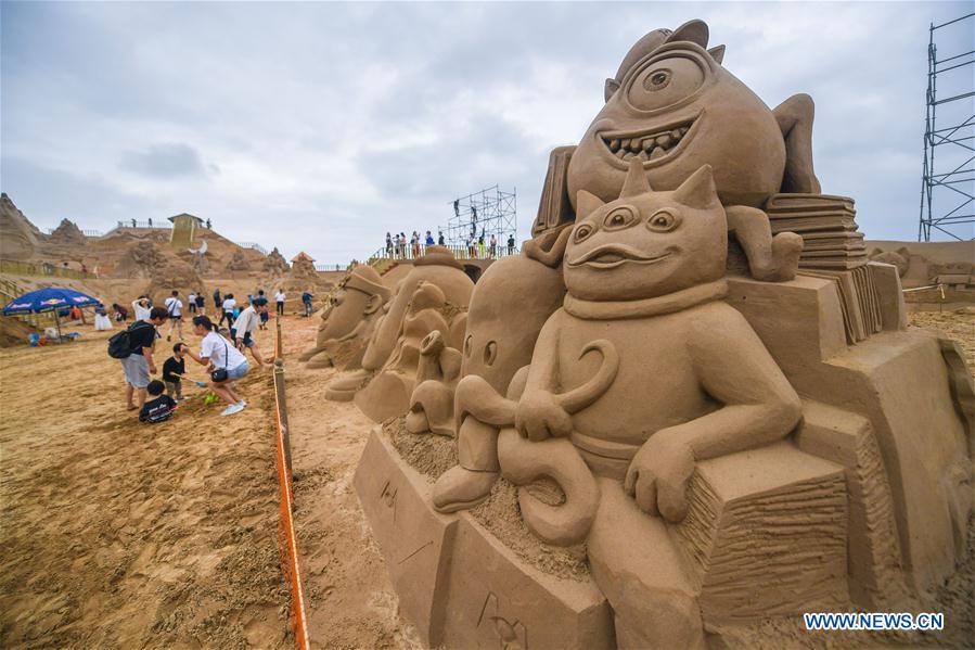 CHINA-ZHEJIANG-ZHOUSHAN-SAND SCULPTURE-EXHIBITION (CN)