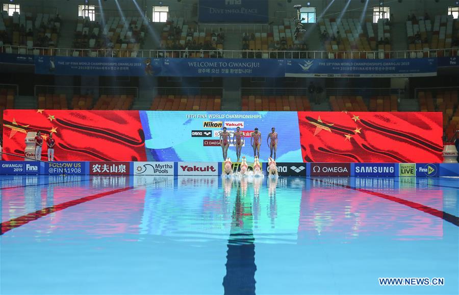 (SP)SOUTH KOREA-GWANGJU-FINA WORLD CHAMPIONSHIPS-ARTISTIC SWIMMING-TEAM  TECHNICAL PRELIMINARY