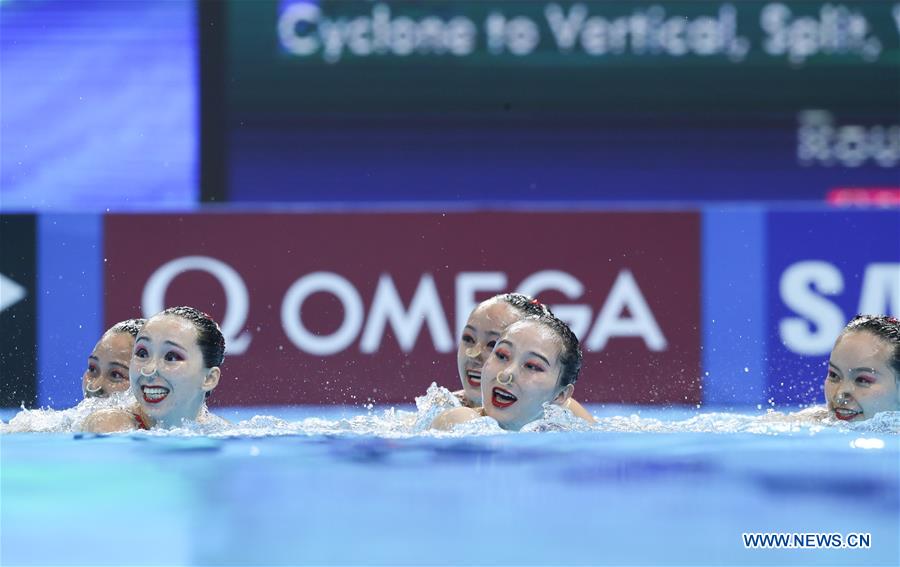 (SP)SOUTH KOREA-GWANGJU-FINA WORLD CHAMPIONSHIPS-ARTISTIC SWIMMING-TEAM  TECHNICAL PRELIMINARY