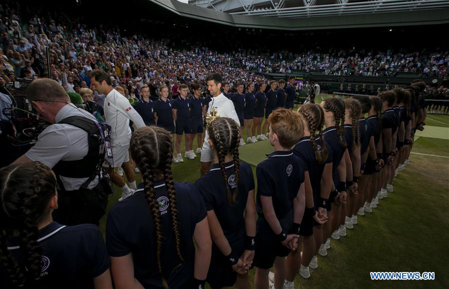 (SP)BRITAIN-LONDON-TENNIS-WIMBLEDON CHAMPIONSHIPS 2019-MEN'S SINGLES-FINAL