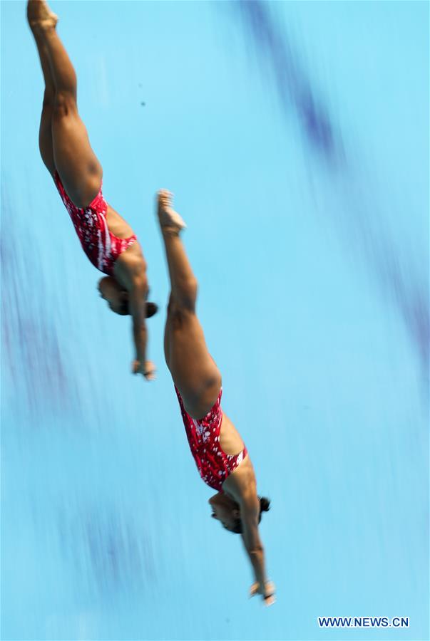 (SP)SOUTH KOREA-GUANGJU-FINA WORLD CHAMPIONSHIPS-WOMEN'S 3M SYNCHRO SPRINGBOARD