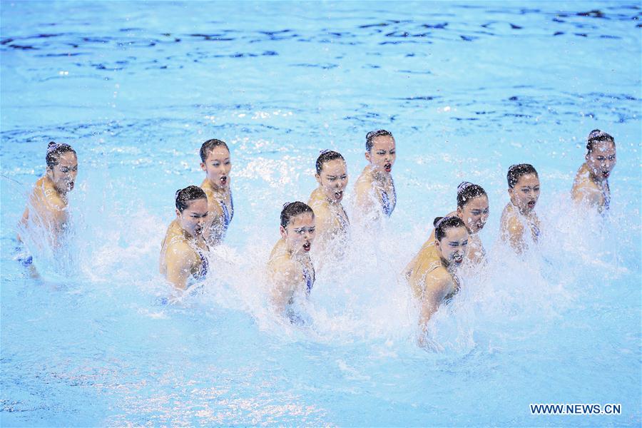 (SP)SOUTH KOREA-GWANGJU-FINA WORLD CHAMPIONSHIPS-ARTISTIC SWIMMING-WOMEN'S TEAM FREE COMBINATION