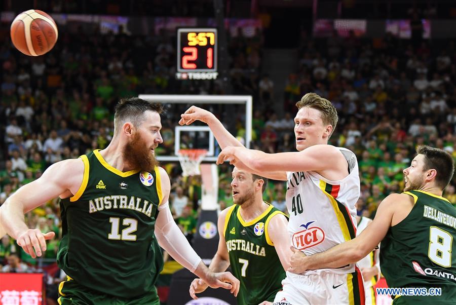 (SP)CHINA-DONGGUAN-BASKETBALL-FIBA WORLD CUP-GROUP H-LITHUANIA VS AUSTRALIA (CN)