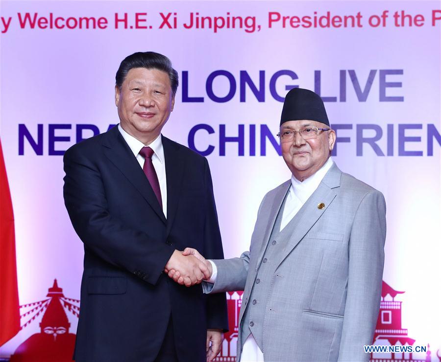 NEPAL-KATHMANDU-CHINA-XI JINPING-PM-TALKS