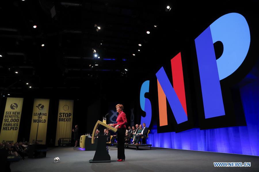 (PORTRAITS) BRITAIN-ABERDEEN-SNP-ANNUAL CONFERENCE 2019-NICOLA STURGEON