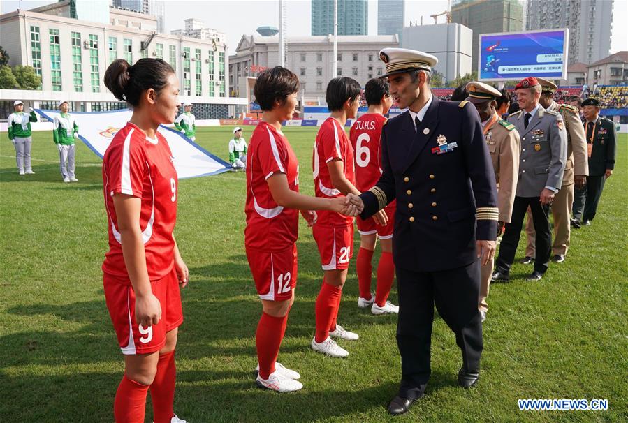 (SP)CHINA-WUHAN-7TH MILITARY WORLD GAMES-FOOTBALL