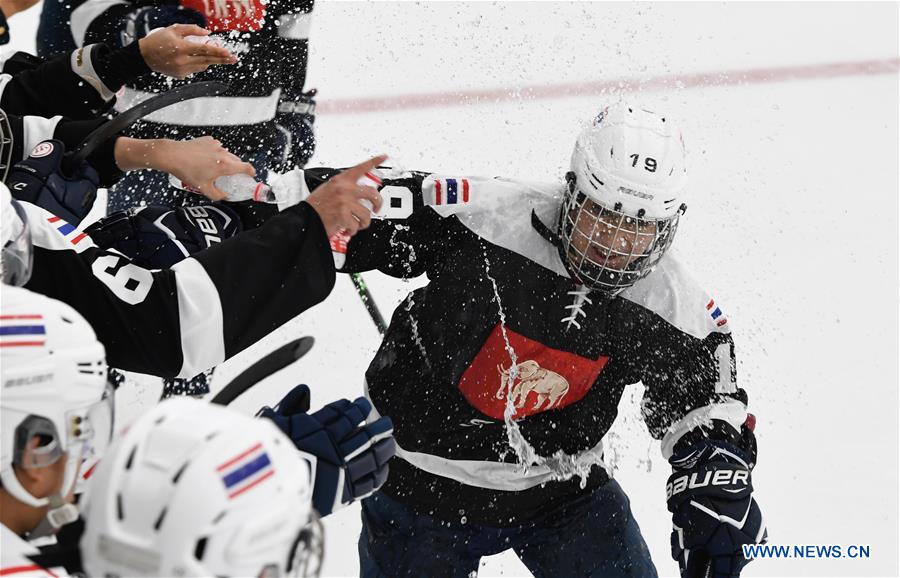 (SP)CHINA-SANYA-ICE HOCKEY-OLYMPIC QUALIFICATION-PRELIMINARY ROUND