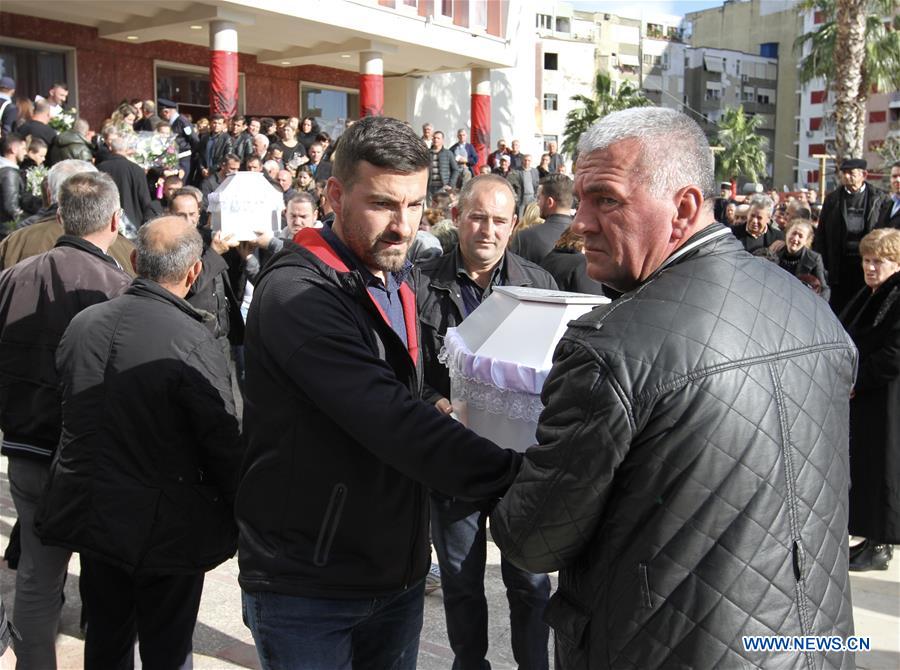 ALBANIA-EARTHQUAKE-FUNERAL