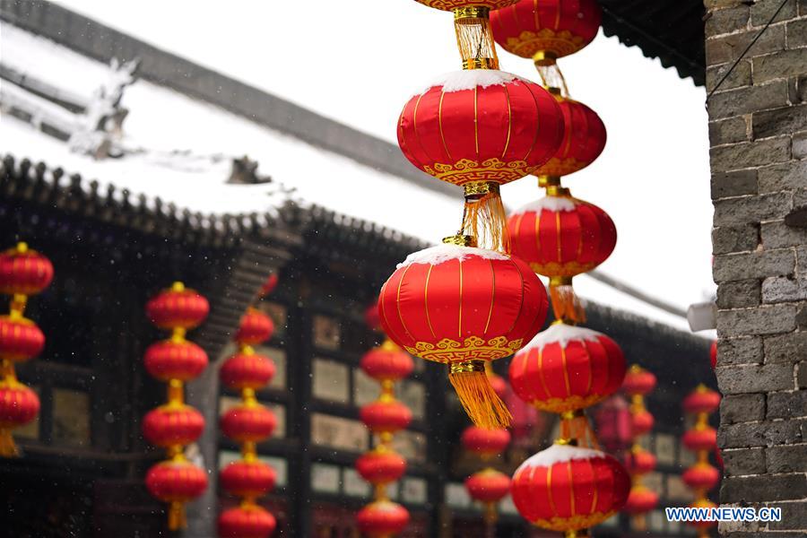 CHINA-SHANXI-PINGYAO-ANCIENT CITY-SNOWFALL (CN)