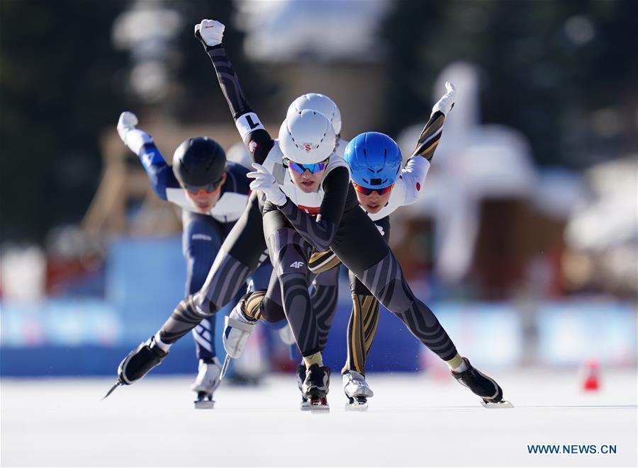 (SP)SWITZERLAND-ST. MORITZ-WINTER YOG-SPEED SKATING-MIXED NOC TEAM SPRINT