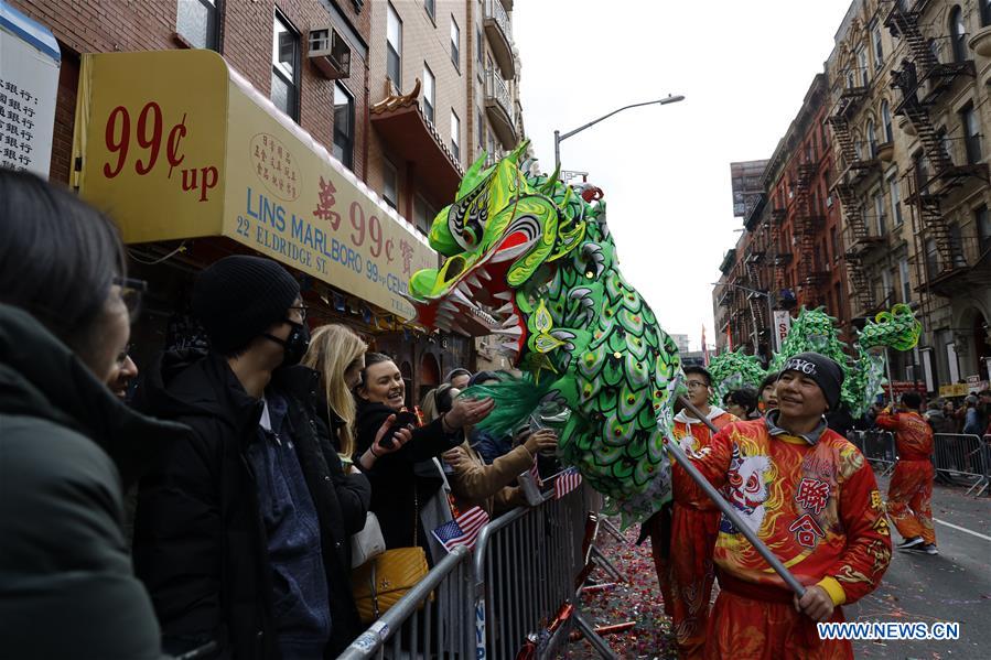 U.S.-NEW YORK-CHINESE LUNAR NEW YEAR-PARADE