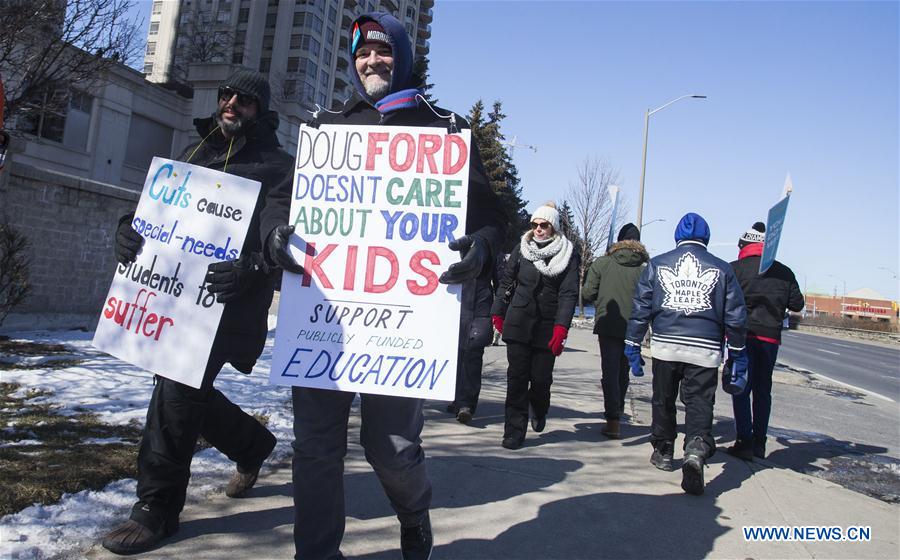 CANADA-ONTARIO-MISSISSAUGA-TEACHERS-STRIKE