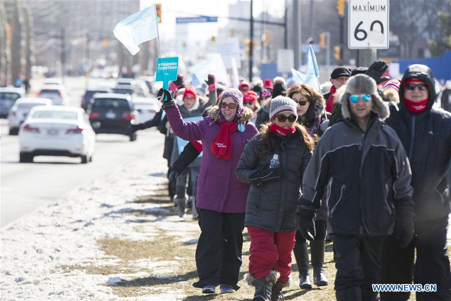 CANADA-ONTARIO-MISSISSAUGA-TEACHERS-STRIKE