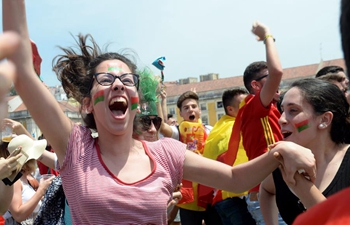 Football fans watch World Cup match between Portugal and Morocco in Lisbon