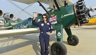 British aviator arrives in Uttar Pradesh, India