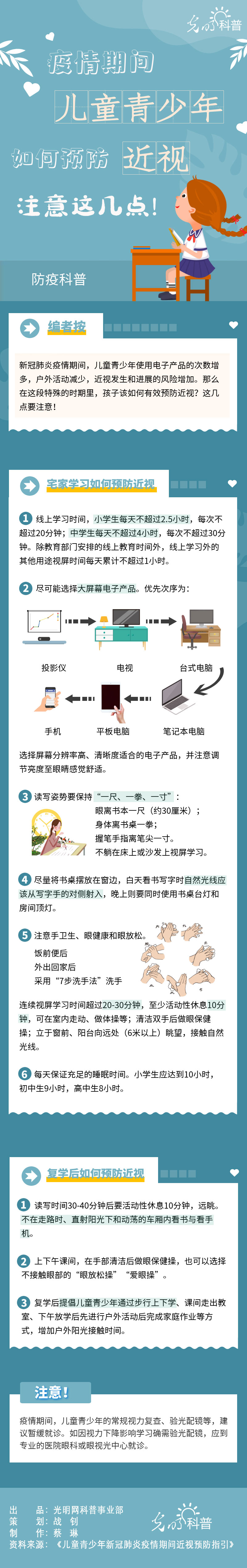 【防疫科普】疫情期間兒童青少年如何預(yù)防近視？注意這幾點(diǎn)！