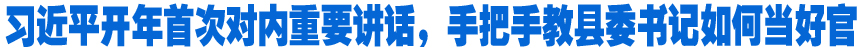 習(xí)近平開年首次對(duì)內(nèi)重要講話，手把手教縣委書記如何當(dāng)好官