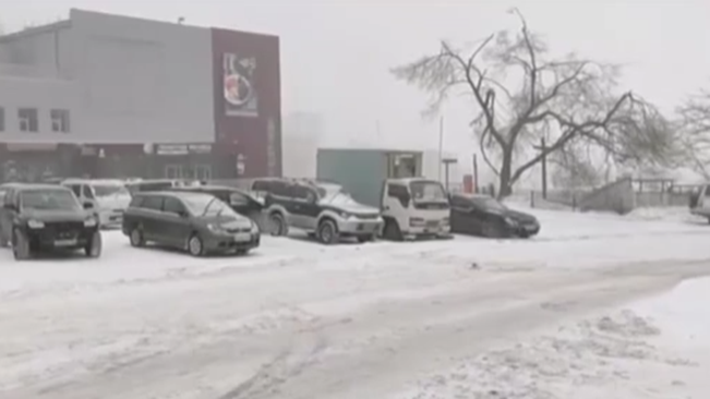 俄羅斯遠東地區(qū)遭遇暴風雪襲擊