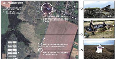 馬航MH17客機殘骸照片顯示，其機身上有許多細小孔洞。多名專家分析稱，這些孔洞或是飛機被導彈爆炸后飛散的彈片擊中所致。